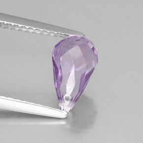 Améthyste violet naturelle briolette, 1,41 ct, VVS-VS