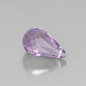 Améthyste violet naturelle briolette, 1,41 ct, VVS-VS