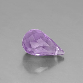 Améthyste violet naturelle briolette, 1,35 ct, VS