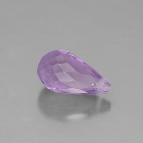 Améthyste violet naturelle briolette, 1,32 ct, VS