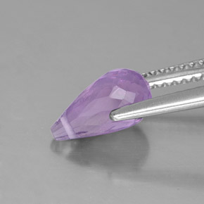Améthyste violet naturelle briolette, 1,32 ct, VS