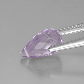 Améthyste violet naturelle briolette, 1,38 ct, VS