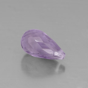 Améthyste violet naturelle briolette, 1,38 ct, VS