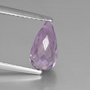 Améthyste violet naturelle briolette, 1,42 ct, VVS-VS