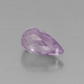 Améthyste violet naturelle briolette, 1,42 ct, VVS-VS