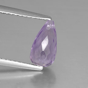 Améthyste violet naturelle briolette, 1,30 ct, VVS-VS