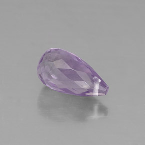 Améthyste violet naturelle briolette, 1,30 ct, VVS-VS