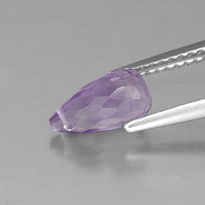Améthyste violet naturelle briolette, 1,30 ct, VVS-VS