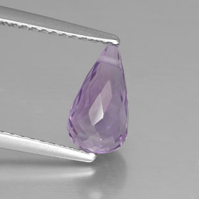 Améthyste violet naturelle briolette, 1,40 ct, VVS-VS