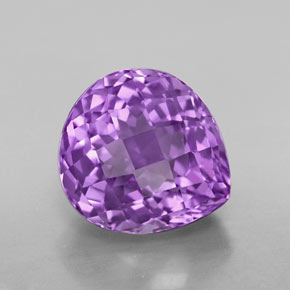 Améthyste violet naturelle en forme de poire, 4,84 ct, VVS