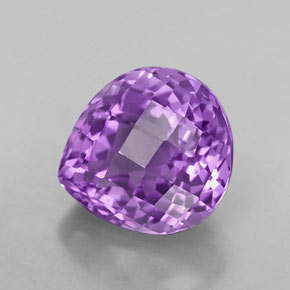 Améthyste violet naturelle en forme de poire, 4,84 ct, VVS