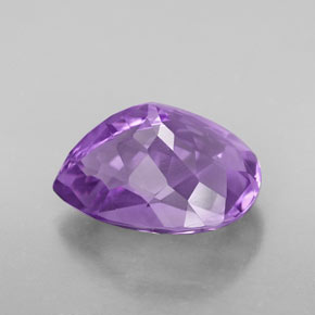 Améthyste Violet naturelle En forme de poire, 5.47 ct, VVS-VS