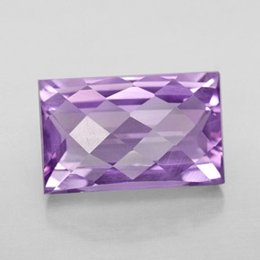 Améthyste violet naturelle baguette, 5,78 ct, VVS-VS