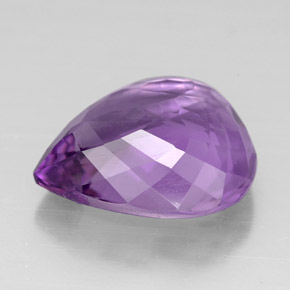 Améthyste violet naturelle en forme de poire, 6,22 ct, VVS