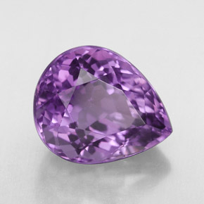 Améthyste violet naturelle en forme de poire, 6,85 ct, VVS