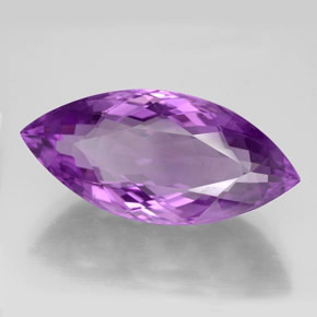 Améthyste violet naturelle marquise, 10,53 ct, VVS