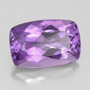 Améthyste violet naturelle coupe coussin, 4,93 ct, VVS