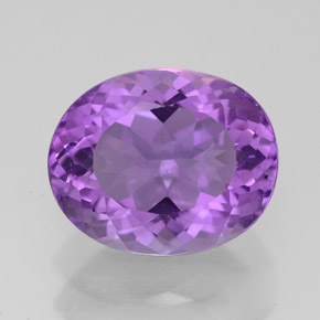 Améthyste violet naturelle coupe ovale, 4,36 ct, VS-SI