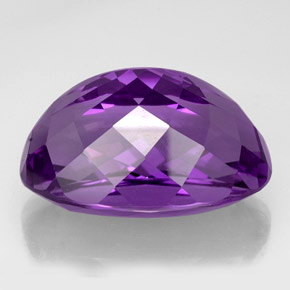 Améthyste violet naturelle coupe ovale, 54,73 ct, IF
