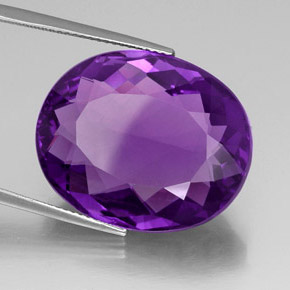 Améthyste violet naturelle coupe ovale, 30,82 ct, VVS
