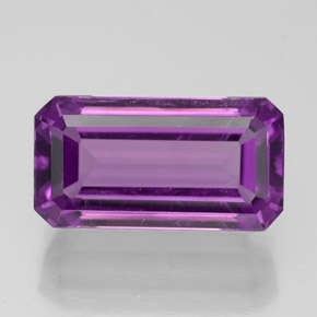Améthyste Violet naturelle Taille émeraude, 7.51 ct, VS