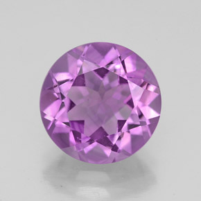 Améthyste violet naturelle coupe roude, 3,32 ct, VS