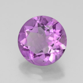 Améthyste violet naturelle coupe roude, 3,32 ct, VS