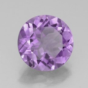 Améthyste violet naturelle coupe roude, 3,00 ct, VS