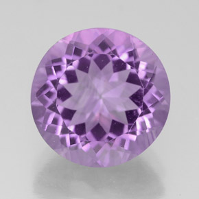 Améthyste violet naturelle coupe roude, 4,43 ct, VS