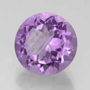 Améthyste violet naturelle coupe roude, 4,43 ct, VS