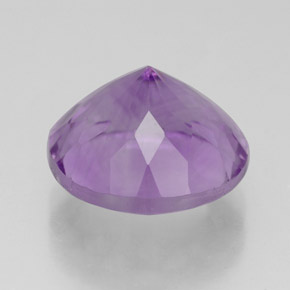 Améthyste violet naturelle coupe roude, 4,43 ct, VS