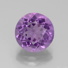 Améthyste violet naturelle coupe roude, 2,68 ct, VS