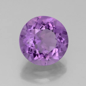 Améthyste violet naturelle coupe roude, 2,68 ct, VS