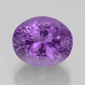 Améthyste violet naturelle coupe ovale, 4,88 ct, VS