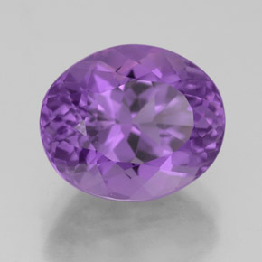 Améthyste violet naturelle coupe ovale, 4,88 ct, VS