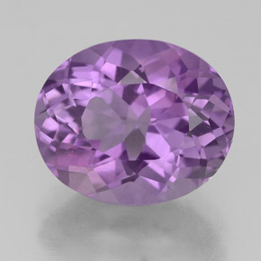 Améthyste violet naturelle coupe ovale, 4,30 ct, VS