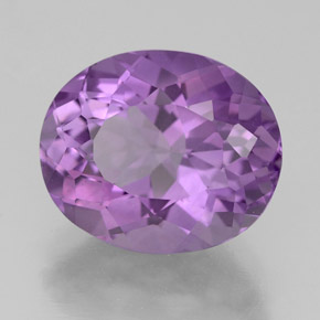 Améthyste violet naturelle coupe ovale, 4,30 ct, VS