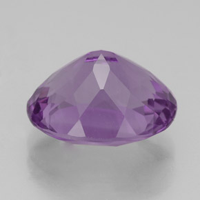 Améthyste violet naturelle coupe ovale, 4,30 ct, VS