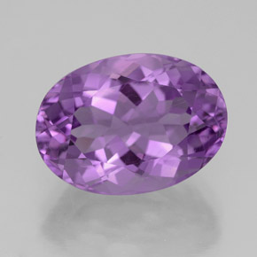 Améthyste violet naturelle coupe ovale, 6,67 ct, VVS-VS