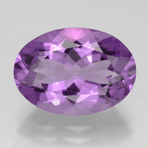 Améthyste violet naturelle coupe ovale, 4,86 ct, VVS-VS