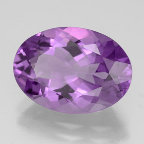 Améthyste violet naturelle coupe ovale, 4,86 ct, VVS-VS