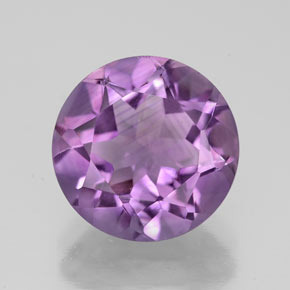 Améthyste violet naturelle coupe roude, 3,38 ct, VS