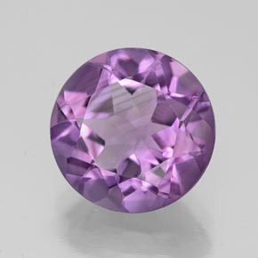 Améthyste violet naturelle coupe roude, 3,38 ct, VS
