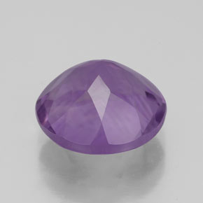 Améthyste violet naturelle coupe roude, 3,48 ct, VS