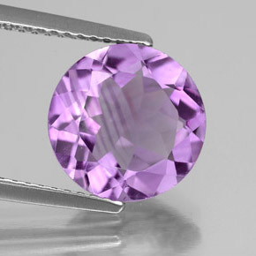 Améthyste violet naturelle coupe roude, 3,00 ct, VS