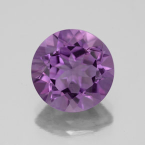 Améthyste violet naturelle coupe roude, 3,19 ct, VS