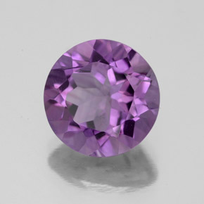 Améthyste violet naturelle coupe roude, 3,19 ct, VS