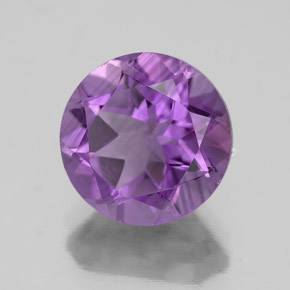 Améthyste violet naturelle coupe roude, 3,60 ct, VS