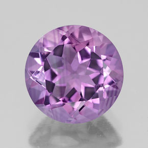 Améthyste violet naturelle coupe roude, 2,64 ct, VVS-VS