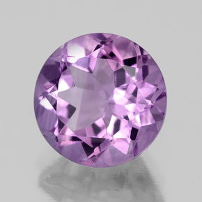 Améthyste violet naturelle coupe roude, 2,64 ct, VVS-VS